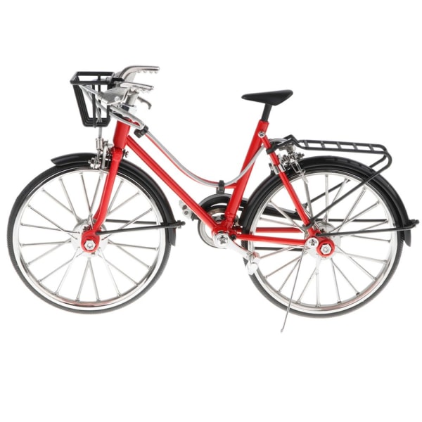 1:10 Simulering Legering Støbt Model Cykel Cykel Legetøj Kunst Håndværk Rød