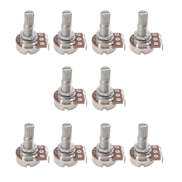 10st audio potentiometer potar för bas elgitarrdelar a25k
