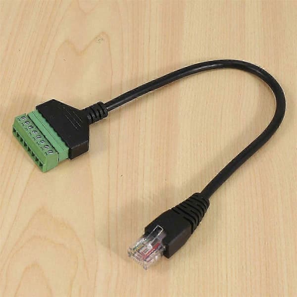 RJ45 han til 8-benet Ethernet forlængerkabel til Cat5/6/7 netværk AV
