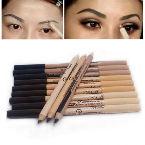 12 delar 2 i 1 penna Eyeliner Penna + Concealer Pencil Set Makeup #3