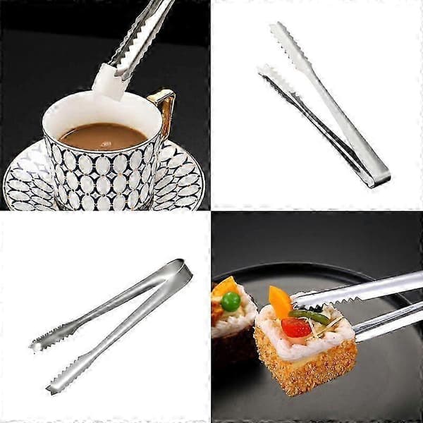 Istang 6 Stykker Rustfrit Stål 15 cm Sukker Slik Tænger til Køkken Cafe Fest Bar Buffet