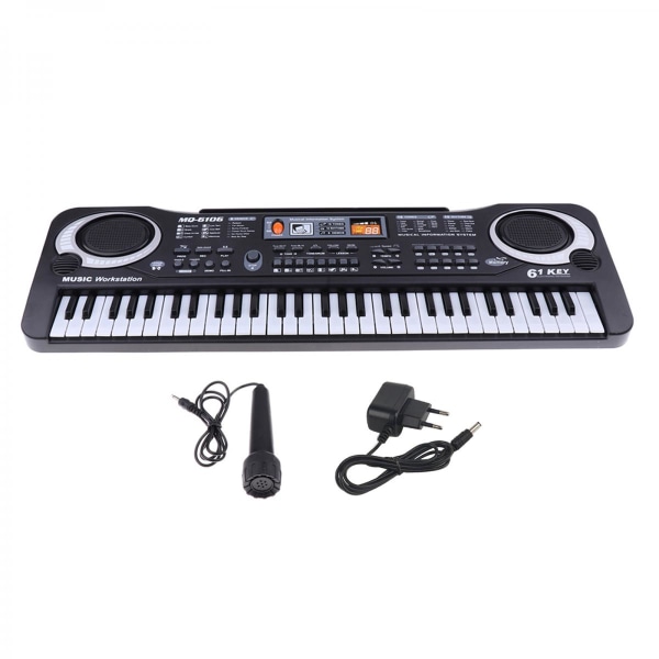 Digitalt pianotangentbord 61 tangenter Musik Elektroniskt elektroniskt instrument Barnorgelleksaker Mikrofon