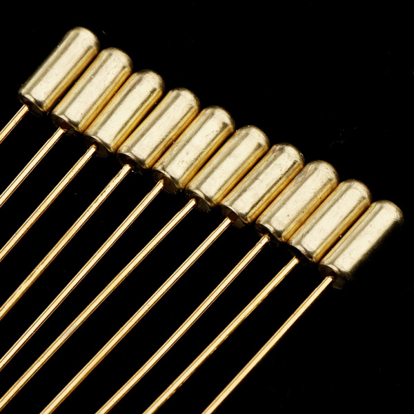 10 Stycken 7,1 Cm Lång Nålhatt Slagstift Hatt Halsduk Brosch Boutonniere Nål
