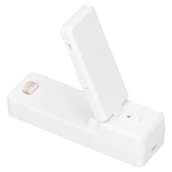 Bærbar mini USB genopladelig madposeforsegler til snacks og nødder hvid