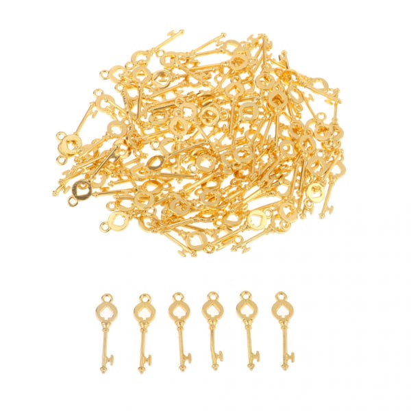 Gör-det-själv smycken Key of Love Accessoar Vintage Design Pendel Antik Guld Färg
