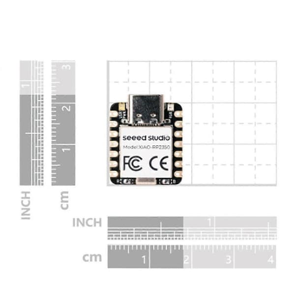 Til 2 XIAO RP2350 Arm -M33 og Hazard3 RISC-V RAM til lavstrømsudviklingskort