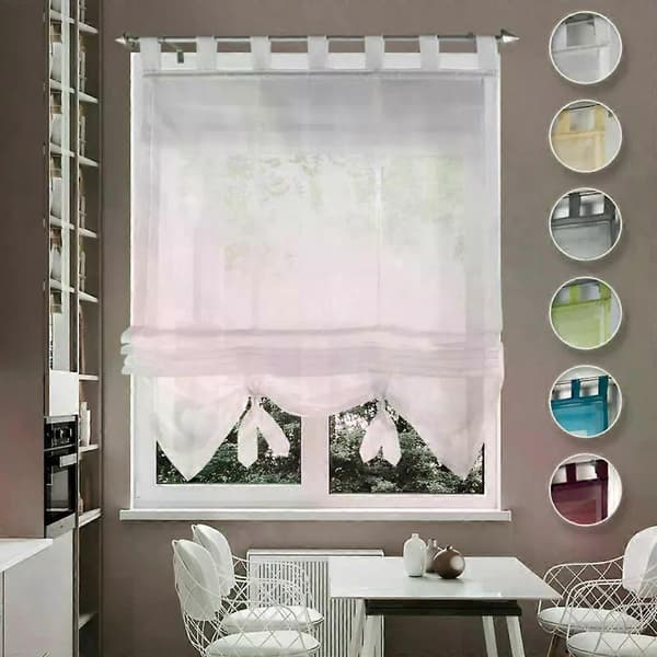 Rullegardin hvit laget av polyester 120x155cm