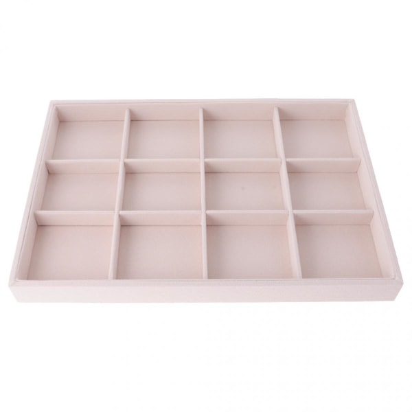 2st Display Organizer Box Bricka Vitrine för smycken Heminredning-Rosa