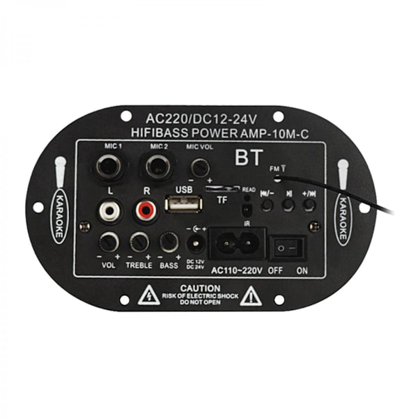Hem Bil 35W Effekt 8\"/10\" Bluetooth Högtalarförstärkarkort USB FM TF Monohögtalare