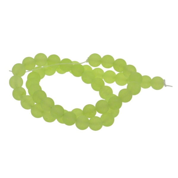 8 mm runda tråkiga polerade smycken som gör lösa pärlor Färgglada olivgrön