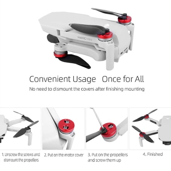 Motor Cover Cap Protector til DJI Mini 2/Mini SE Tilbehør Vandtæt Støvtæt Aluminium Motorhætte