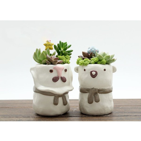 Blomkruka Kreativ Resin Blomkruka Planteringskärl Trädgård Suckulent Växt Dekor #10