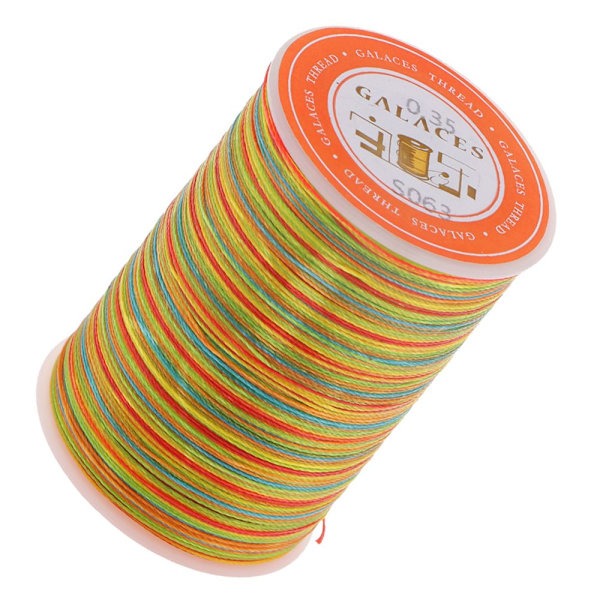 0,35 mm Polyester Rund Vaxad Tråd Sömnad DIY Hantverk Färgglad
