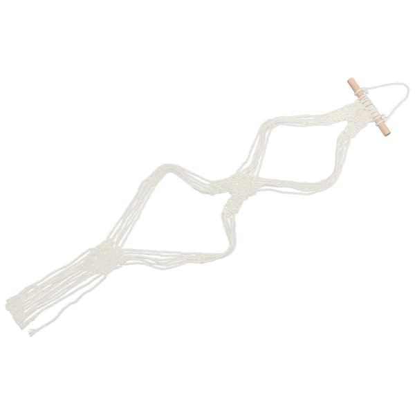[RM]Makrame Hatt Hängare för Väggförvaring Bohemisk Vävd Hatt Organizer Beige