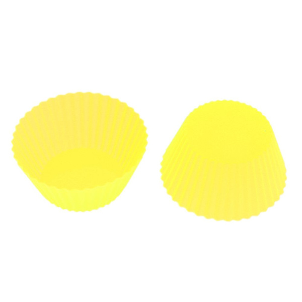 Silikonmuffinsform Rund Kakform 7cm Kakform Gul