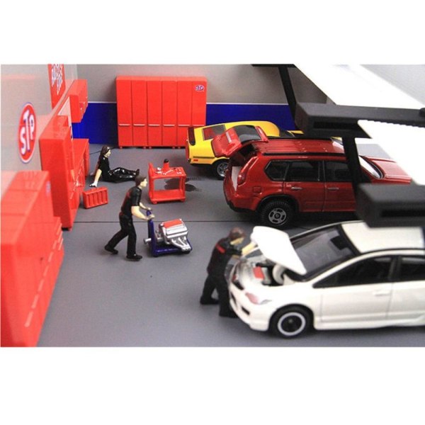 1:64 Gatubild Diorama Figurer Karaktär Resin Modell Layout Dekor E