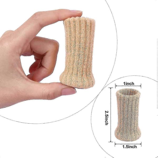 [RM]24 st. stolsockor, halkfria stickade högelastiska möbelbensockor, golvskydd svarta