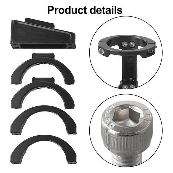 Aluminiumslegering Frontmonteret Bæreblok til Brompton Foldecykel Kurvstativ Adapter til 50-59 mm Forrør med Værktøj Black