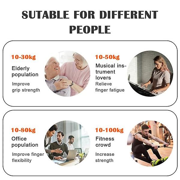 Justerbar Kraftig Handtränare Fitness Hand Exerciser Grepp Handledsträning Öka Styrka Fjäder Finger Nyp Expander