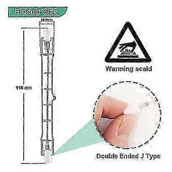R7s 200W halogenlampa 118mm för strålkastare 230V 10st
