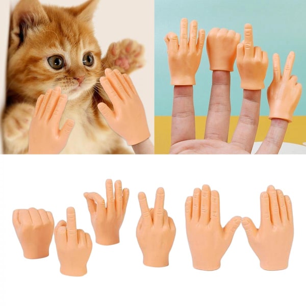 Set med Små Handfingerdockor, Skämtleksak för Fingertoppar