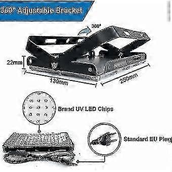 Pakke Med 2 100W UV LED Floodlight Sort Lys IP65 Vandtæt, UV LED Lys, Akvatisk Effektbelysning