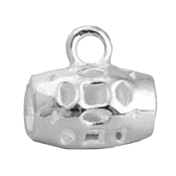 925 silverfärg Bail Tube Bead, Spacer Bead, 7x5x2mm Bail Stub Connectors