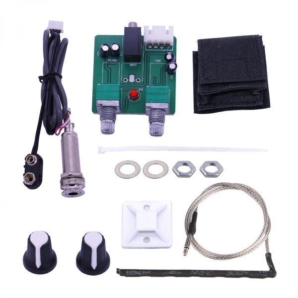 5-bands gitarr equalizer, AL-204 EQ Equalizer Pickup Tuner, Akustisk gitarr musikinstrument DIY-tillbehör