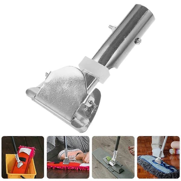 [RM]Moppstangklemme i rustfritt stål Mopphode Erstatningsadapter Moppstang Erstatningschuck Hopea 15,80X7,50X2,50CM