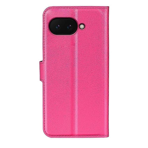 [RM] Litchi læder-telefonetui til Google Pixel 9a Red gold For Google Pixel 9a