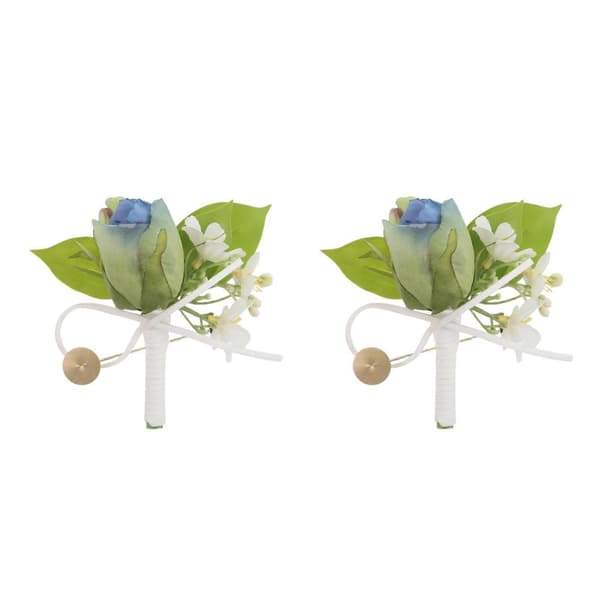 Kunstige bryllupscorsager Tulip Boutonniere til 2 stk. formel brug