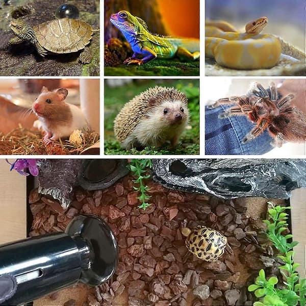 2 infrarøde varmelamper, varmepære reptilvarmepære, lyspunkt for øgle, kylling, slange, hamster 100W