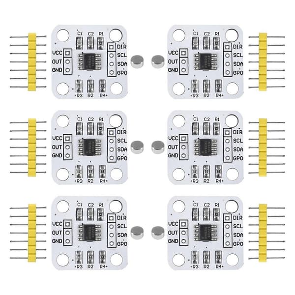 AS5600 magnetisk koder magnetisk induksjonsvinkelmålingssensormodul 12-biters høy presisjon med magnet 24 sett White