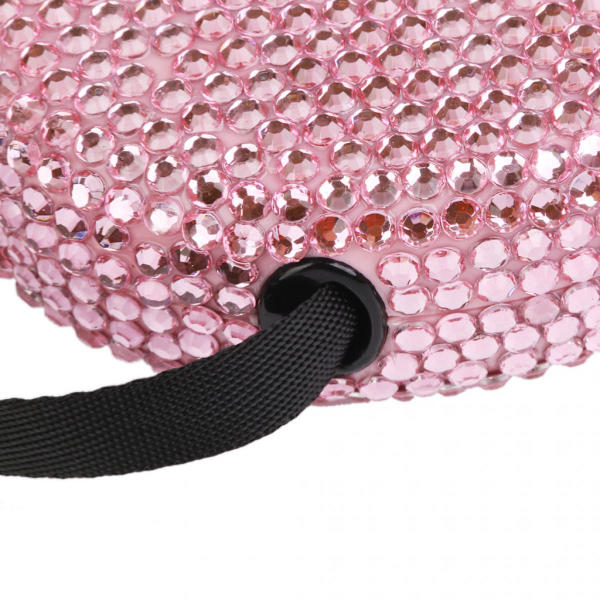 3m Husdjursvalp Rhinestone Infällbar Automatisk Dragkabel Hundkoppel Rosa