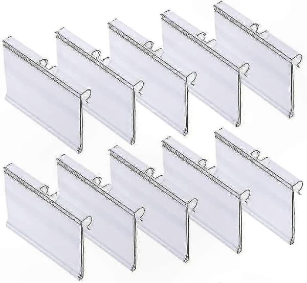 Transparenta plasthållare för prislappar och hyllorganisation (70-pack)