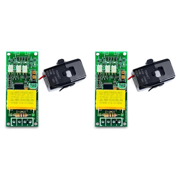 2X PZEM-004T AC Digital Voltmeter Ammeter Wattmeter Strømfrekvens Testmodul TTL Seriel Pin Array Version A