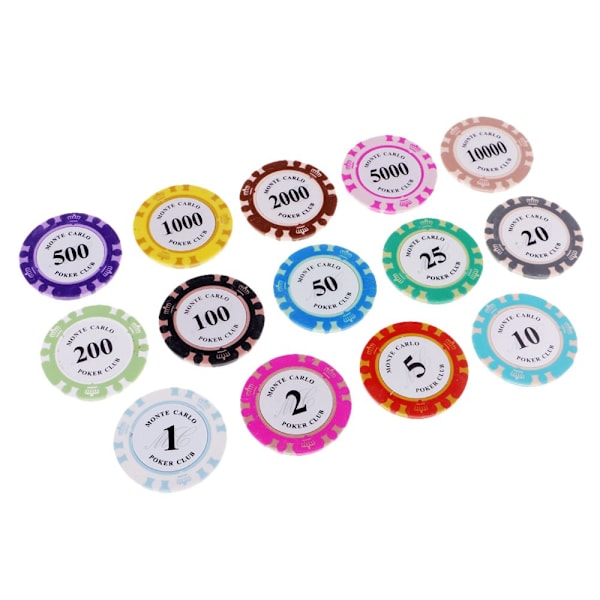 14 st Pokerchips Kasino Mynt Lera Pokerchips Gambling Texas Bordsspel