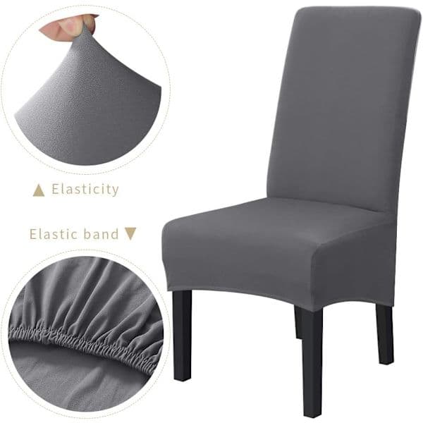 [RM]Chair cover for dining chairs, stretch, high back, removable Beige