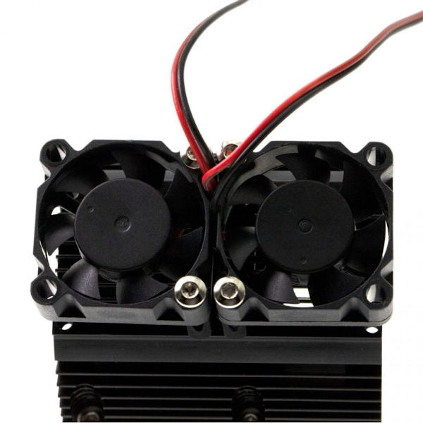 41-43mm Motor Kylfläns Radiator Kylfläkt För 1/8 RC Bil Buggy Svart