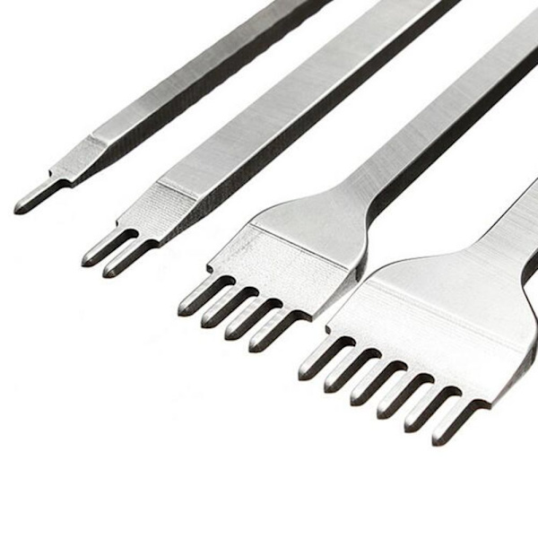 Läderhantverksverktyg Diamantstans Karvningsstans 3mm 6 stift silver