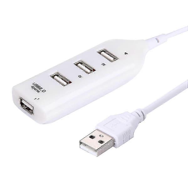 4-ports USB 2.0 HUB, kabellængde 30 cm White