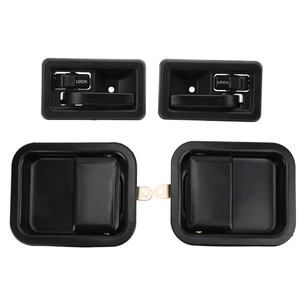[RM] Outer Inner Door Handle Set Front Left Right 55176476AC Replacement for Jeep Wrangler YJ 1991‑1996