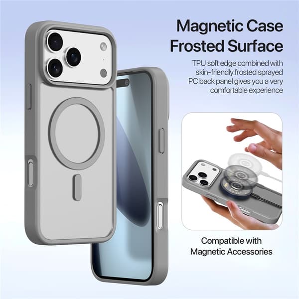 DUX DUCIS iPhone 17 Pro Max/18 Pro Max 2i1 Magnetisk Etui Lawa Series Grå 215