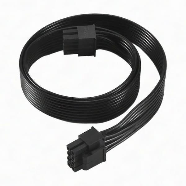 CPU 8-bens han til CPU 8-bens (4+4 ben) han EPS-12V bundkort strømadapterkabel til Corsair modulær strømforsyning 60 cm Black