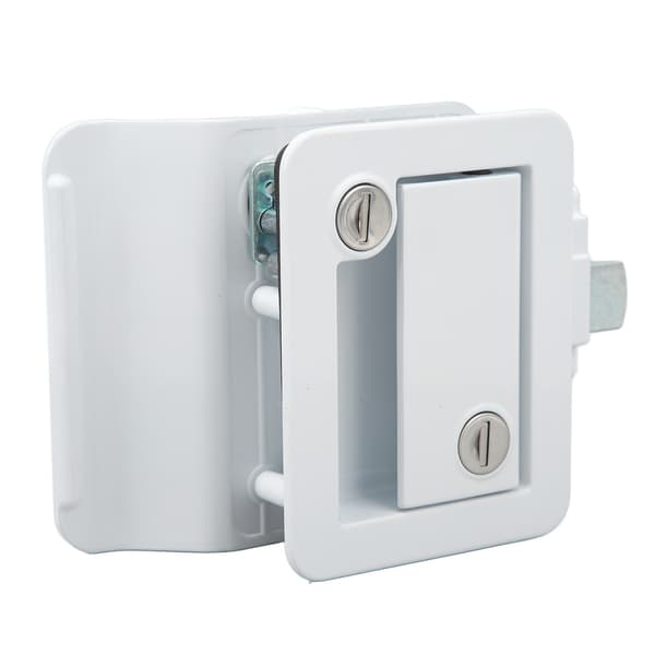 [RM]Reliable RV Door Latch with Quick Response - Durable White RV Latch for Travel Trailers and Trucks