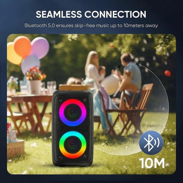 Karaokelaite aikuisille lapsille, kannettava Bluetooth-kaiutin 2 mikrofonilla