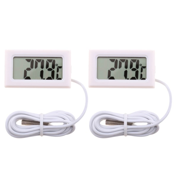 2x LCD Digital Elektronisk Akvariumtank Vattentermometer Hydrotermograf