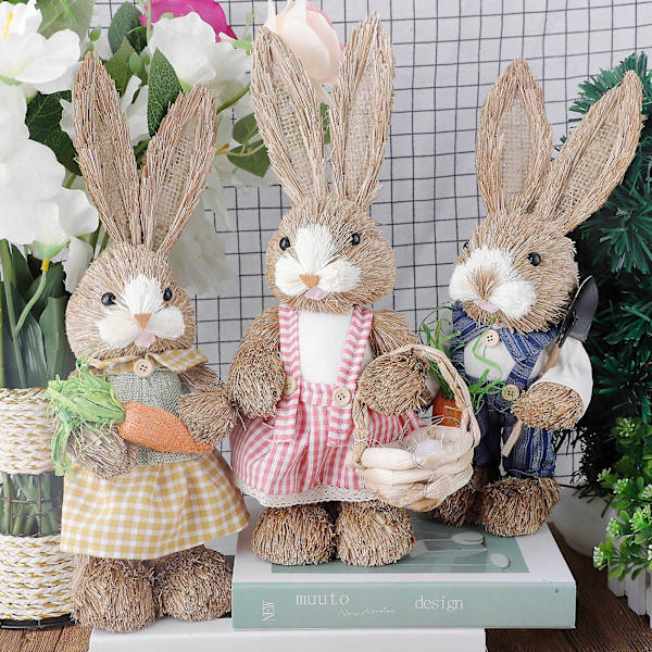 Påskdekorationer Hare Kanin Canvas Ornament N