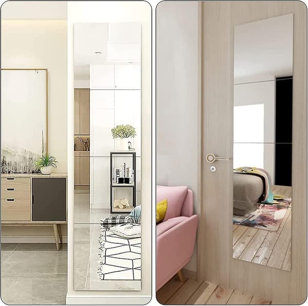 [RM]Self-adhesive mirror, 4 pcs. 20x20 Self-adhesive mirror sheets Self-adhesive mirror mirror sheets Non-glass, plastic material - Perfect