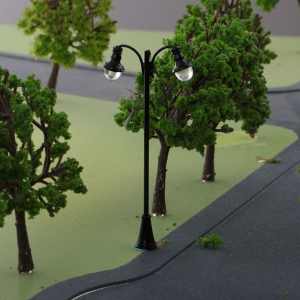 3 st 1:87 HO skala modelljärnväg modellampor gatlykta innergårdslampa #6